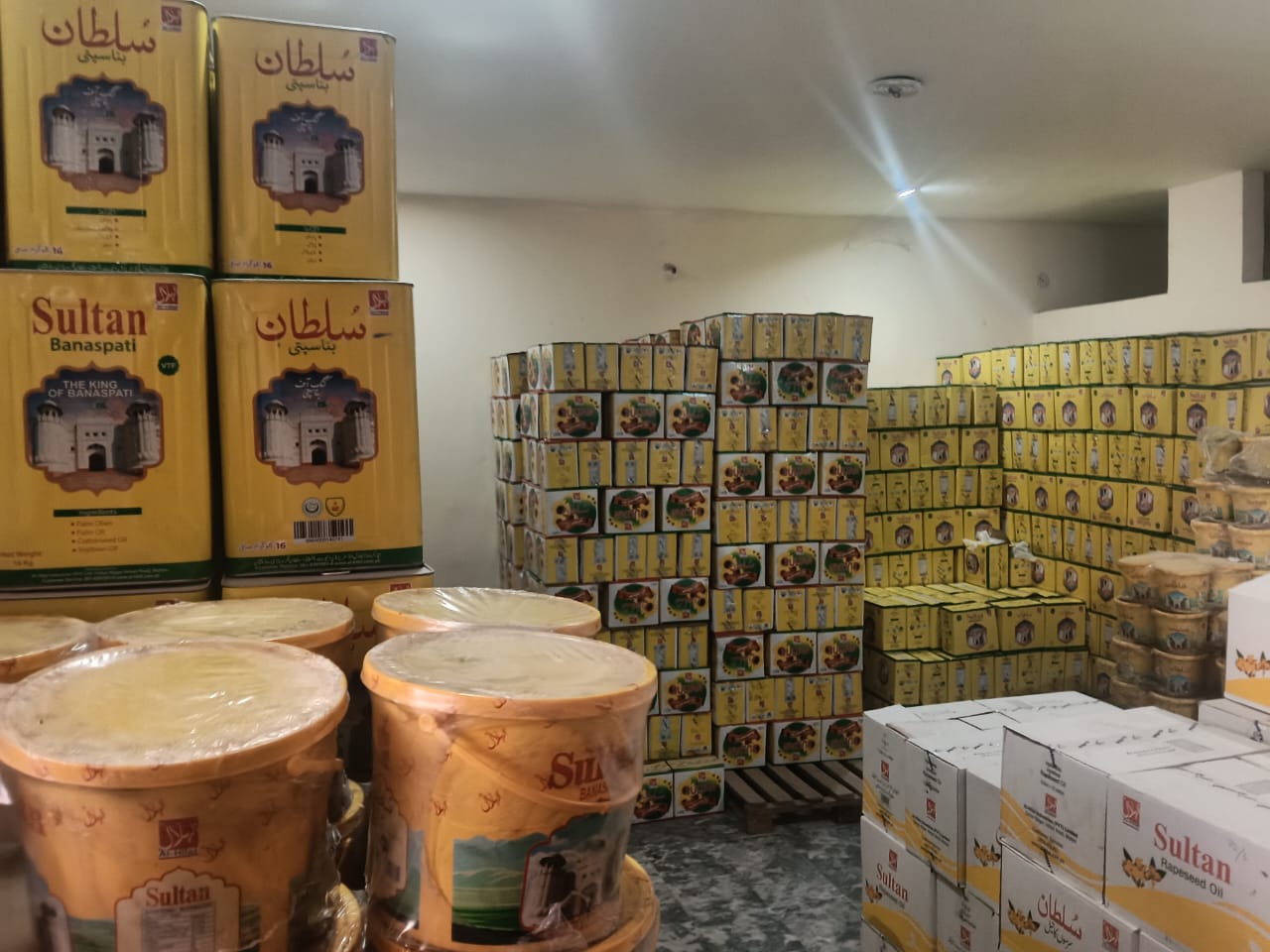 LUX soap and Unilever cartons in warehouse storage